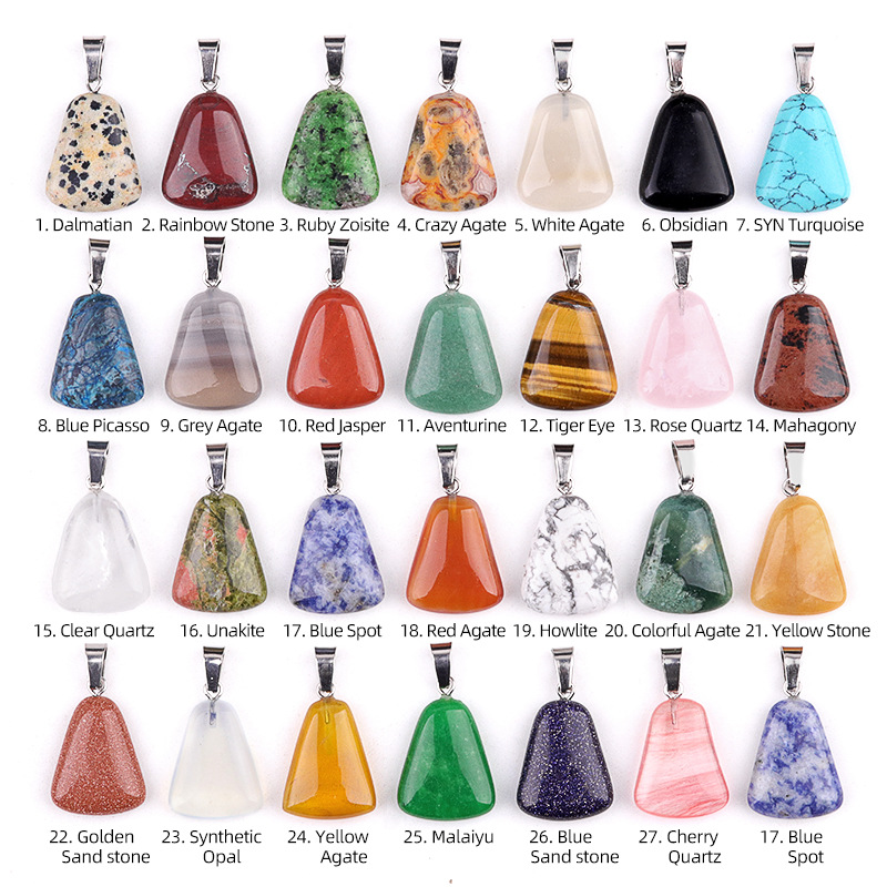20 개/가방 조각 화이트 크리스탈 원시 스톤 펜던트  - Crystal Pendant Necklace Natural Stone 리뷰 및 가격