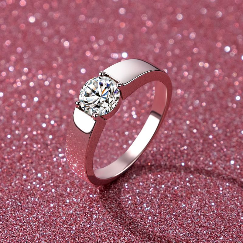 신랑 웨딩용 심플 4발사각 반지 (남성용) 1캐럿, 모 - Moissanite Engagement Ring 1 Carat 리뷰 및 가격