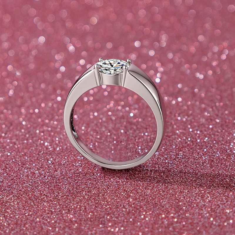 신랑 웨딩용 심플 4발사각 반지 (남성용) 1캐럿, 모 - Moissanite Engagement Ring 1 Carat 리뷰 및 가격