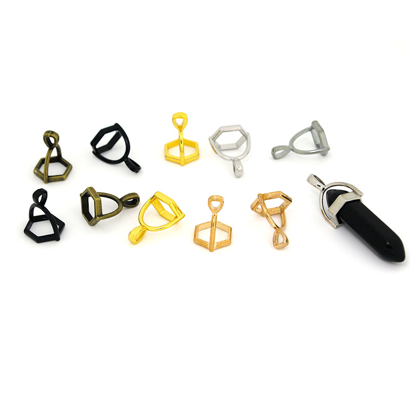 20Pcs 육각형 보석 모자 천연 석재 크리스탈 기둥  - Crystal Pendant Necklace Natural Stone 리뷰 및 가격