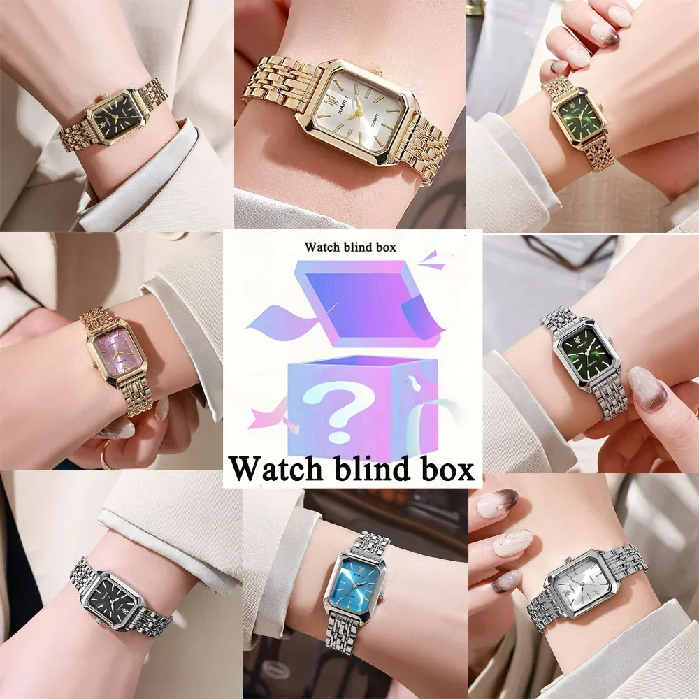 여성용 레트로 스타일의 사각형 메탈 밴드 시계, 랜덤  - Watch Accessories 리뷰 및 가격